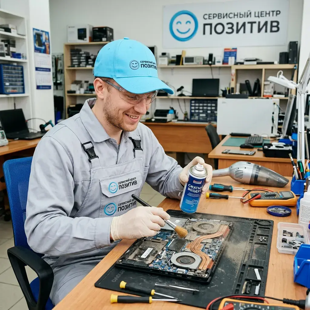 Чистка ноутбука от пыли в Новокуйбышевске | Замена термопасты