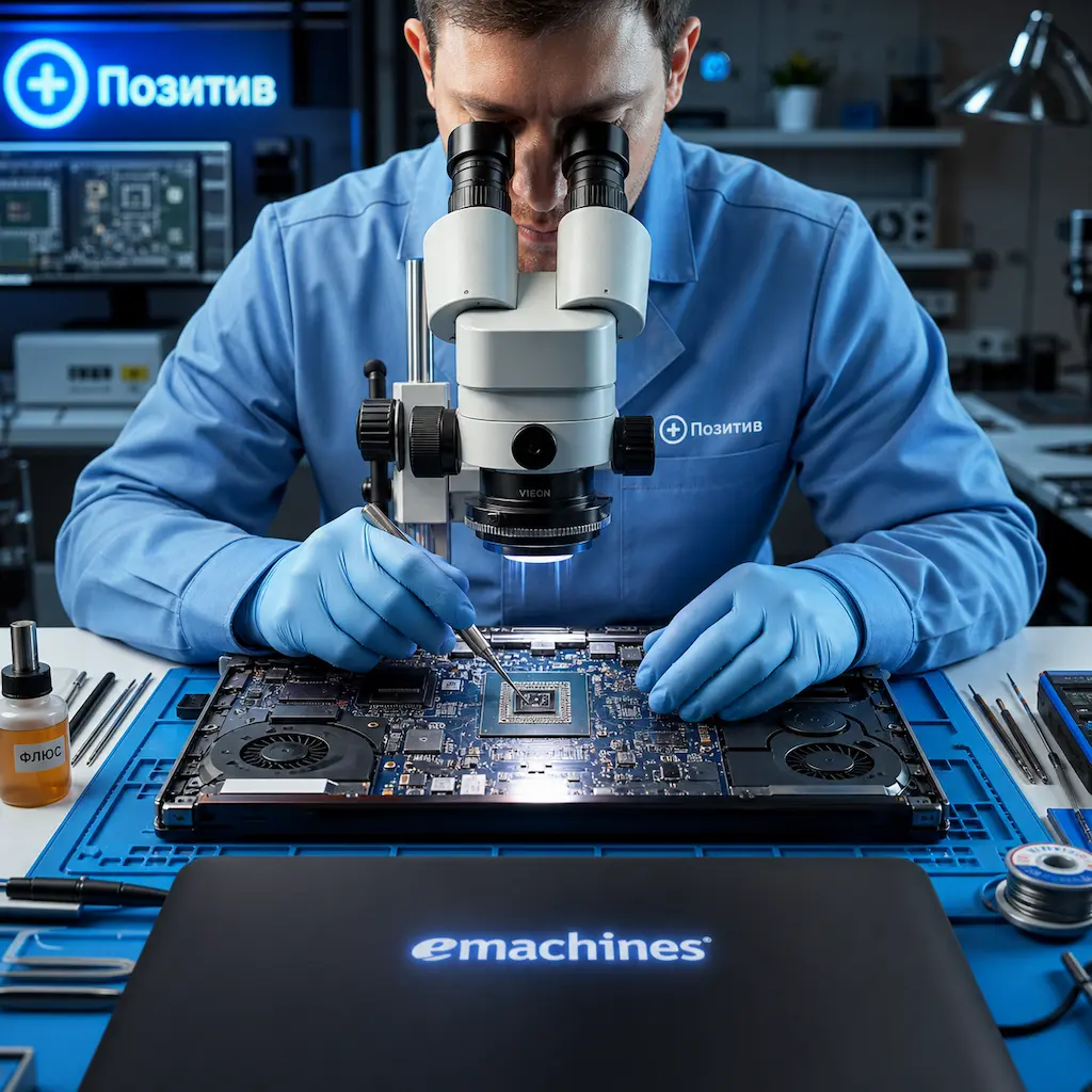 Замена видеокарты ноутбука Emachines в Новокуйбышевске