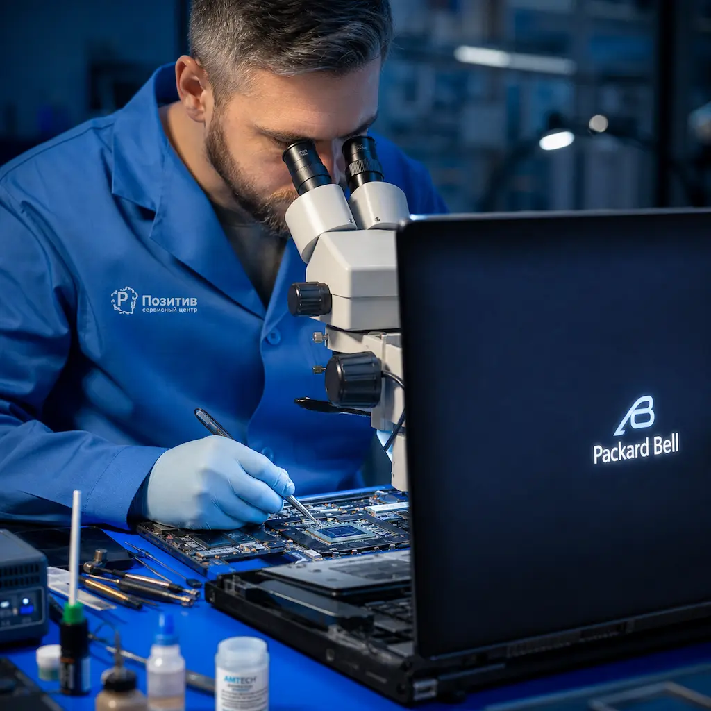 Замена видеокарты ноутбука Packard Bell в Новокуйбышевске