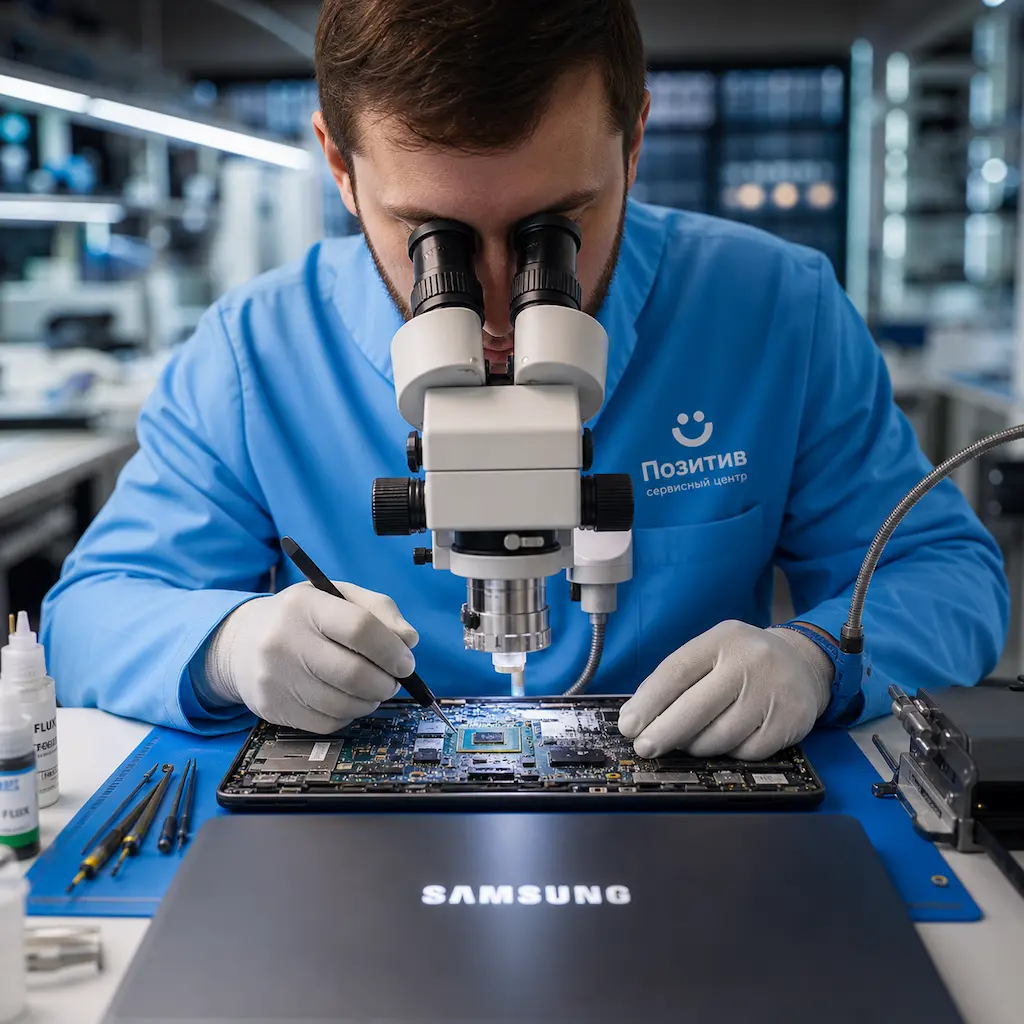 Замена видеокарты ноутбука Samsung в Новокуйбышевске