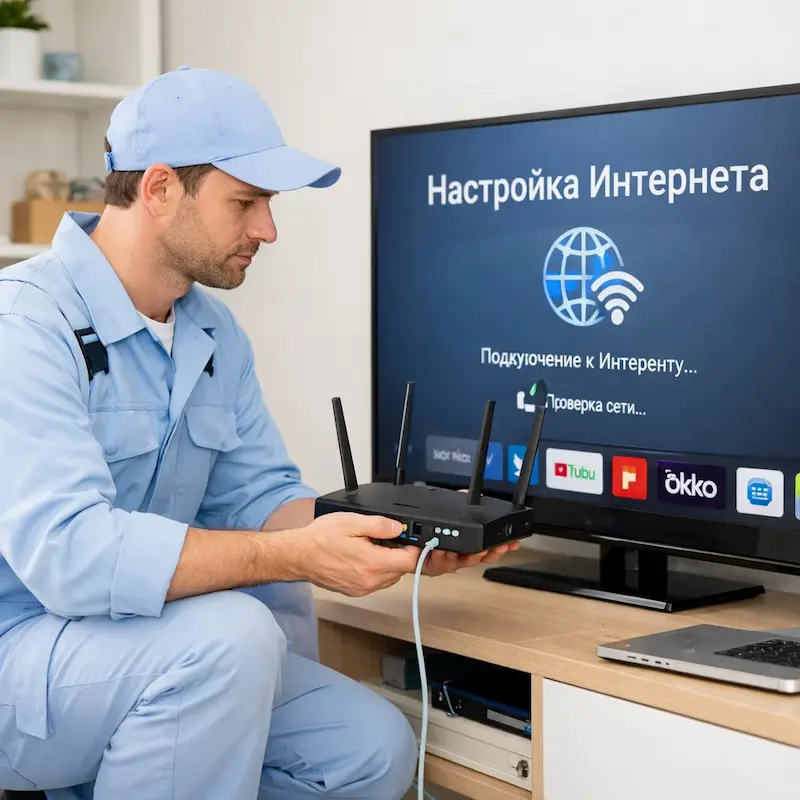 Настройка интернета на телевизоре в Новокуйбышевске