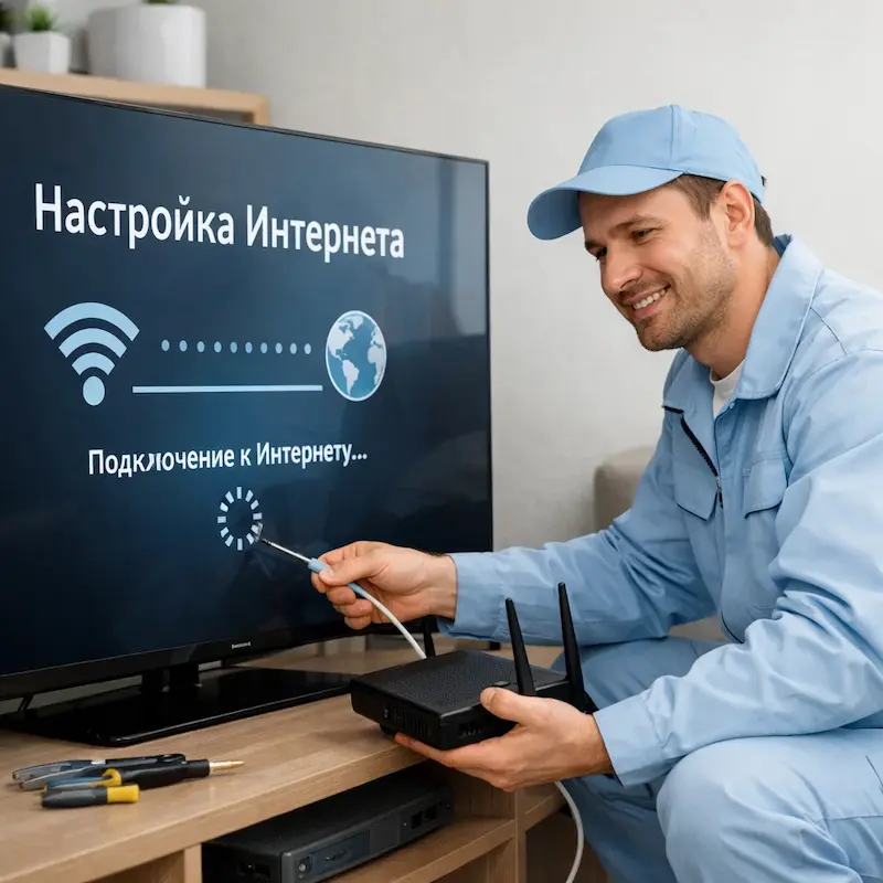 Настройка интернета на ТВ в Новокуйбышевске