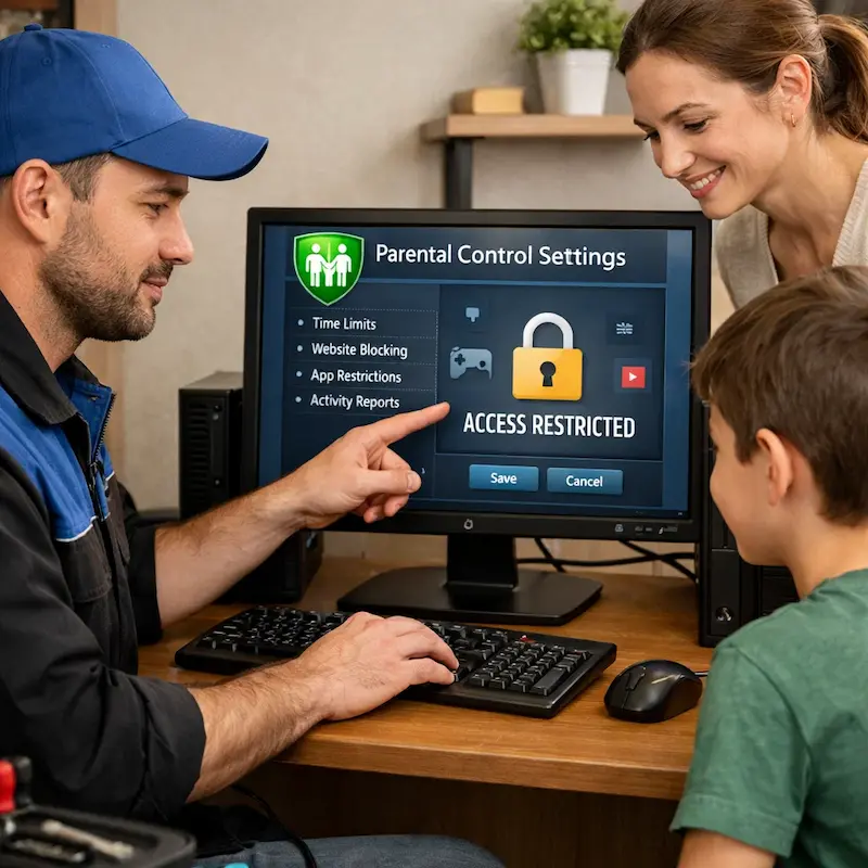 Родительский контроль на компьютере и ноутбуке в Новокуйбышевске