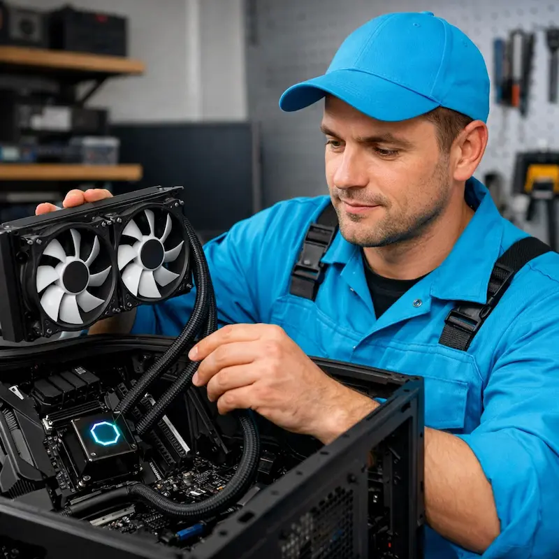 Установка водяного охлаждения на компьютер в Новокуйбышевске
