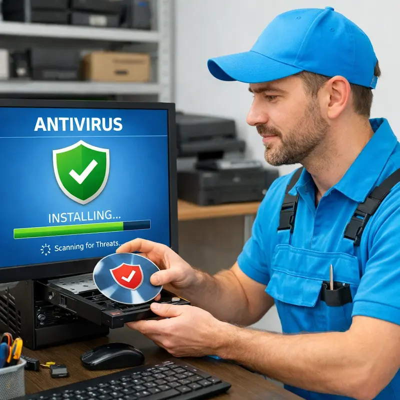 Установка антивируса в Новокуйбышевске на дому