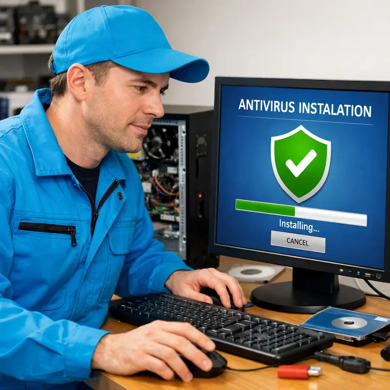 Установка антивируса на ноутбук в Новокуйбышевске