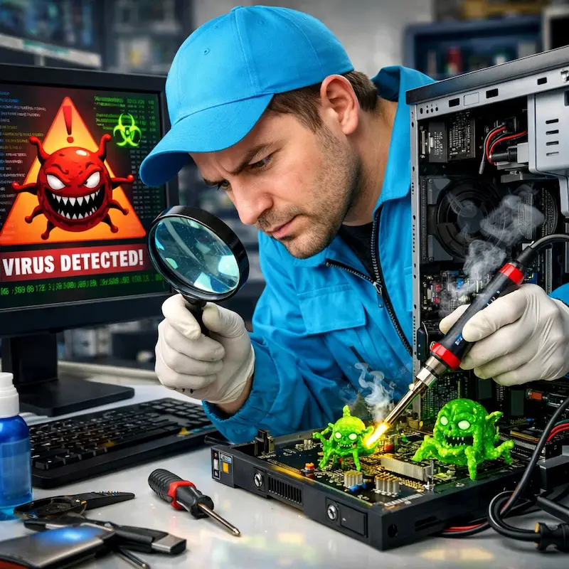 Вылечить компьютерный вирус в Новокуйбышевске